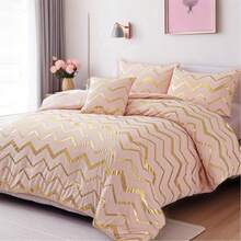 Aqua/Silver Comforter Set Twin/Twin XL Size, Metallic Print Glitter Bed Comforter For All Sesaon, Easy Care Cute Shinny Bedding For Teen Girls Kids Women, 3 Piece (1 Pillowcase, 1 Decorative Pillow Sham). Halloween&Christmas Decor - 水藍色 - 查看 3