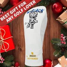 1Pc Cartoon Astronaut Golf Club Head Cover, Stylish Golf Driver Fairway Hybrid UT Wood Headcover With Interchangeable Number Tag, Golf Club Protector Sports Accessory - White - View 3