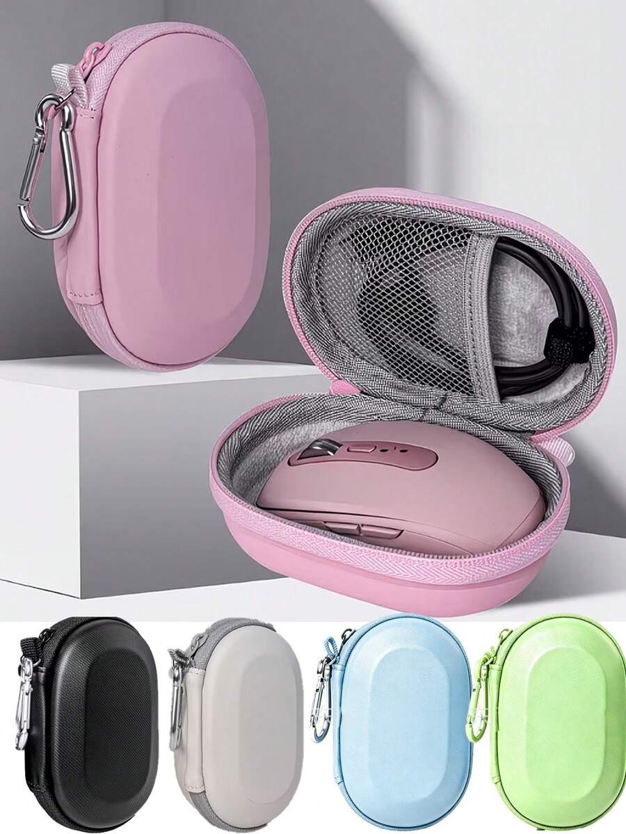 1pc Mouse Storage Bag, Multi-Functional Data Cable Organizer, Digital Accessories Storage Pouch, Shockproof Power Bank Plug And Mouse Protective Case, Wireless Mouse Storage Protective Cover, Portable Storage Bag