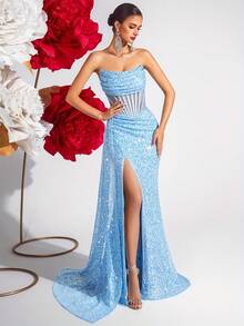 Vestidos de Boda - Azul cielo - Ver 4