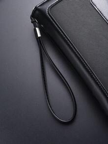 Tas Clutch Bisnis Pria untuk Perjalanan, Dompet Panjang Lembut dengan Resleting, Tas Tangan Kapasitas Besar - MultiWarna - View 7