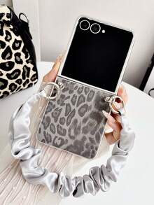 1pc Girls Electroplated Leopard Print Scarf Bracelet Style Smart Phone Case Protective Cover Portable Design Phone Case Protective Cover Compatible With Samsung Galaxy Z Flip8, Galaxy ZFlip 7, Galaxy ZFlip 7FE, Galaxy ZFlip 6, Galaxy ZFlip 5 Back To School Season - Multicolor - View 30