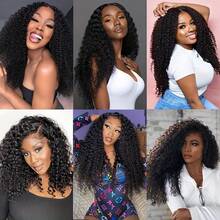 BINF 4C Afro Kinky Curly Clip-In Remy Human Hair Extensions, 8 Pieces, 120g, Natural Black, Unprocessed, Afro Curls, Clip-In Hair Pieces, Ideal For Halloween, Cosplay, Festivals, And Parties. - Natural Black - View 7