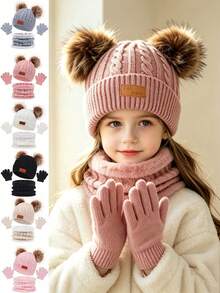 1 Set Knitted Wool Hat Set - Multicolor - View 1