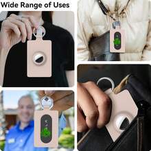 2 Packs Card Holder With Slot Compatible With AirTag, Soft Silicone Key Card Protective Case For Y S X Cybertruck, With Keychain For Card Storage - View 5