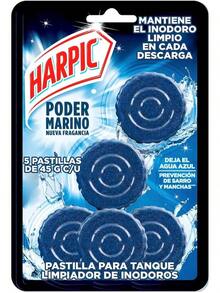 Harpic Pastillas Acuáticas Azules, 5 Piezas - Pastillas Acuáticas - Ver 1