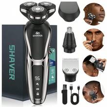 Men's Electric Shaver Multi-Function Grooming Kit, Can Shave, Cut Hair, Trim Sideburns, Trim Nose Hair, USB Rechargeable, Digital Display, Perfect Gift For Men On Holidays, Battery Capacity 600mAh - A - View 12
