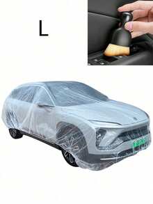 透明塑料汽車車罩 | 一次性透明全天候 PE 薄膜汽車保護罩，防雨、雪、灰塵、紫外線 | 通用於轎車、SUV、卡車、車輛 | 室內外使用，短期停車、儲存、防塵罩、緊急防風罩、洗車乾燥、經銷商停車場保護 | 防水、輕量 - 彩色 - 查看 14