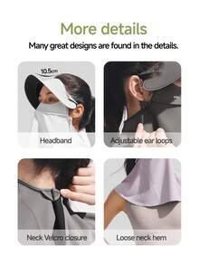 Beneunder Visor-Style Neck-Covering Sun-Protective Mask MP356 - Dusty Purple - View 5