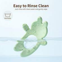 1pc Rabbit Shaped Silicone Baby Teething Toy, Multi-Texture Surface Design Suitable For Baby Chewing, Durable And Easy To Clean, Baby Bath Toy - Multicolor - View 7
