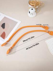 2pcs Solid Color Hand Strap Shoulder Strap DIY Bag Handle Hand-Sewn Bag Strap,Handbag Strap - Multicolor - View 2