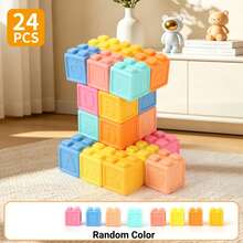 Soft Rubber Blocks & Silicone Grip Balls For Infants, Early Learning Sensory Toys For Children 2 Years And Up - Multicolor - View 7