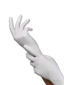 100/50/2入 紫色一次性丁腈手套 無粉 無乳膠 防水 適用於居家清潔、美髮、美容沙龍等，防靜電 開指設計（袋裝防止損壞） - White - 查看 3