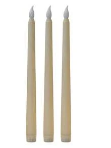 1/3/6件組 無焰LED錐形蠟燭 3D晶片逼真火焰 電池供電錐形茶蠟燈 適用生日、婚禮、聖誕派對、桌面窗台裝飾、感恩節壁爐裝飾、手工藝品（卡其色） - 卡其色 - 查看 11