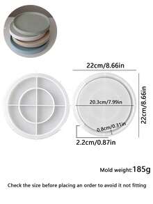 Large Round Oval Silicone Mold For Storage Tray, Multi-Functional Bowl, Plate And Coaster Casting Mold, Compatible With Epoxy Resin, Crystal Resin, Plaster, Cement Concrete, DIY Jewelry Storage Tray Desktop Decor, Office Home Decoration, Creative Gift For Handmade Enthusiasts - A - View 9