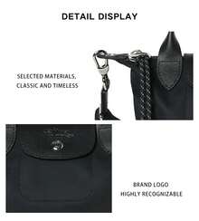 Longchamp Solid Color Women's Shoulder Crossbody Bag L1500 HSR 001 - 黑色L1500 HSR 001 - 查看 7