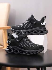Children's Sports Shoes Fashionable Breathable All-Season Running Shoes Versatile Casual Athletic Kids Shoes - Black - View 3