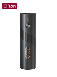 CLITON 可充電自動電動鹽與胡椒研磨器，單手操作 LED 燈香料磨盤，電子香料搖搖瓶，3 種選項可選：單個研磨器 / 2 個研磨器套組 / 2 個研磨器附充電底座，適用於廚房、用餐與燒烤 - 彩色 - 查看 10