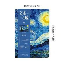 Art Realm Van Gogh Starry Night Deluxe Notebook, Artistic Oil Painting Cover Hardcover Journal, Student Lined Writing Notebook, Creative Famous Painting Diary Book Decor - One Size Fits All - View 12
