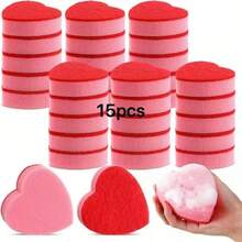 15PCS/6PCS/2PCS/1pc Heart-Shaped Sponge Scrubber For Kitchen Cleaning, Dishwashing, Cup Washing, Pot Scrubbing, Cleaning Sponge, Bathroom Cleaning Sponge, Beautiful Gift For Elders On Holidays. - A - View 7