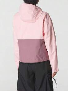 Columbia Jaket Olahraga Wanita Outdoor Tahan Air Terbaru, Jaket Softshell Kasual Berkerudung - Berwarna merah muda - View 3