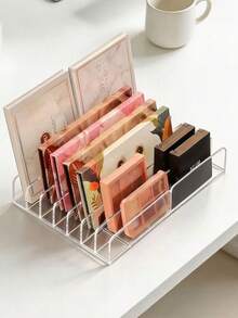 2/1 buah Baki Organizer Eyeshadow 7-Grid, Rak Display Meja Rias, Bahan Plastik PS Transparan, Cocok untuk Bedak Cushion Makeup, Blush, dan Kosmetik Lainnya, Dapat Digunakan untuk Penyimpanan di Kamar Tidur. - Clear - View 2