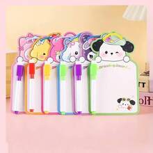 6pcs Random Sanrio Cute Cartoon Erasable Memo Boards, Hanging Whiteboards, Writable & Doodle Boards, Creative Writing, High-Quality Writing Paper, Suitable For Memos, Office Sticky Notes, Kitchen Messages, Doodling, Fun & Practical - Multicolor - View 5
