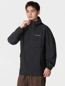 Columbia Jaket Olahraga Pria untuk Lari, Latihan, Hiking, Mendaki, Ringan, dan Tahan Angin, Jaket Kasual - Hitam - View 3
