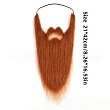 Street Style Polyester Fake Beard Set, Suitable For Costume Parties And Halloween, Christmas Long Beard And Party Beard Multiple Styles Set - Multi-color (Upgraded Long Version) - View 14