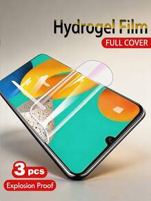 3片裝水凝膠螢幕保護膜 軟膜 [非玻璃] 相容於 Galaxy S26 A57 A37/相容於 15T Poco X7 Pro/Note 15/相容於 17 Pro Max 16/Honor X9D 及其他手機機型 生日禮物 適合家人與朋友 手機螢幕保護膜 自癒防指紋 Face ID 友善 全螢幕覆蓋 易貼 - 無色 - 查看 71