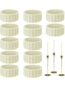 5 buah Tempat Lilin Silikon dengan Alas Anti Selip, Cincin Pelindung Tetesan, Cincin Alas Lilin, Penstabil Cincin Pelindung Lilin, Penstabil Lengan Anti Selip, Anti Tumpahan Lilin, Cincin Penstabil Meja Fleksibel, Cocok untuk Lilin Panjang, Cocok untuk Rumah, Natal, Liburan, 1 buah - Berbagai gaya - View 3