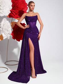 Vestidos de Boda - Púrpura malva - Ver 4