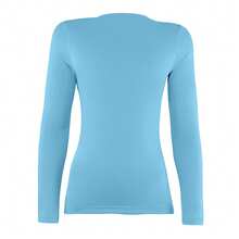 Rhino Womens / Ladies Sports Baselayer Long Sleeve Top - Light Blue - View 2