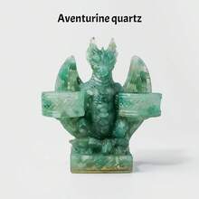 1PC Natural Amethyst Crystal Dragon Statue, Double Candle Holder Figurine, Reiki Healing Feng Shui Decor, Home & Office Desktop - Resin Fire Dragon Figurine - View 17