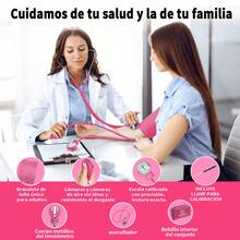 Kit Pulsovital Esfigmomanómetro Aneroide + Estetoscopio, Baumanómetro Manual para Adultos Brazalete 22-32cm, Color Rosa, Incluye Estuche de Almacenamiento - Rosa - Ver 2