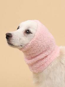Pink Thin Polyester Fleece Comfortable Warm Pet Hat, Suitable For Cats And Dogs, With Elastic Ear Protection Hood, Happy Dog, Cat Supplies, Dog Accessories, Indoor And Outdoor Use - Pink - View 2