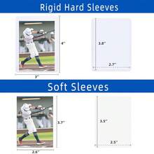 100PCS 3"X4" Transparent Card Sleeves, Plastic Open-Top Self-Sealing Protectors For Trading Cards, Sports Collectibles, Small Cards & Album Protection, Sleeves For Cards - 100pcs - View 3