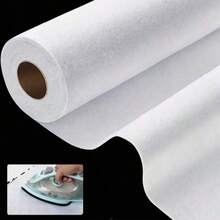 Lightweight Iron-On Non-Woven Fusible Interfacing: 12in X 32yd Non-Woven Interfacing Iron On Polyester Single-Sided Interfacing For DIY Crafts Supplies,Suitable For Sewing And Crafting, For Garments, Bags And Home Decor - Multiple Styles - View 1