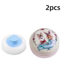 2pcs Jar + Powder Puff Set, Loose Makeup Powder Puff And Storage Box Set, Includes 1 Random Makeup Powder Puff And 1 Empty Powder Box; Body Makeup Powder Puff, Perfect For Shower, Travel And Home Use, Cost-Effective And Affordable, Segram Sponge Makeup Set, Phone Sponge, Powder Puff, Makeup Bow, Can Create Fairy Makeup And Powder Puff Makeup; Various Cute Small Items And Vanity Accessories - Multicolor - View 15