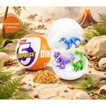 ZURU 5 Surprise Egg Jurassic World Dinosaur Educational Toy Blind Box, Interactive Toy, Holiday Gift, Birthday Gift For Boys - Orange - View 3