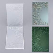 1件 3D壓花模版，DIY剪貼簿用品，花卉蠟燭圖案塑膠壓花模版，適用於卡片製作、剪貼簿及其他紙藝手工 - 彩色 - 查看 1