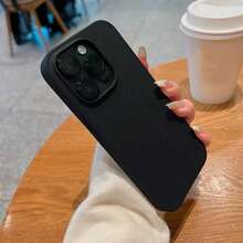 適用於 iPhone 18 Pro、18 Pro Max、17 Pro、17 Pro Max、17。這款液態矽膠三層全包覆軟膠手機殼提供防震保護，配有防刮微纖維內裡。適用於 iPhone 13、11、16 Pro Max、15、14 Plus、12 Mini、XS、Max 7、8 Plus。清新夏季手機殼。 - 黑色 - 查看 5