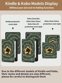 Kingsung 黑貓與星星圖案平板保護殼，相容 iPad 9.7/10.2/10.5/10.9/12.9/Pro 11、第 10 代，相容 Galaxy Tab S6 Lite 10.4"，相容 Kindle Paperwhite 第 12 代 2024、Kindle (第 11 代) 2022，柔軟防震，智慧支架/自動喚醒/睡眠 - 彩色 - 查看 11