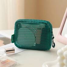1pc/5pcs Tas Kosmetik Jaring untuk Perjalanan, Kantong Penyimpanan Kosmetik & Lipstik Portabel, Tas Pengatur Kabel Data - MultiWarna - View 12