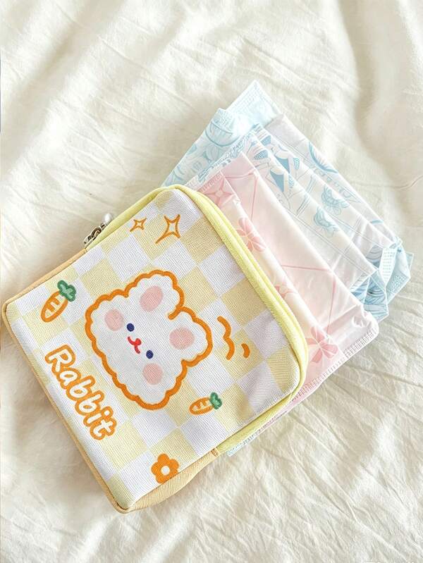 Convenient Menstrual Storage Bag, Animal Cartoon Sanitary Pad Organizer