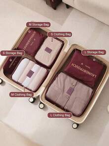 6pcs/Set Foldable Clothes Storage Bags With Handles, Large Capacity Quilt Blanket Clothing Storage Bags, Suitcase Compression Packing Bags, Bed Under Dorm Moving Seasonal Storage Organizer, Back To School College Dorm Essentials, Christmas Seasonal Home Storage Multi-Size Combination, Suitable For Multiple Scenarios - Multicolor - View 3