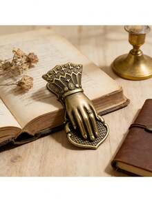 Antique Gold Vintage Hand-Shaped Bookmark Clip, Antique Bronze Lady's Hand Pose Journal Clip, Page Marker Clip, Diary Clip - Multicolor - View 4