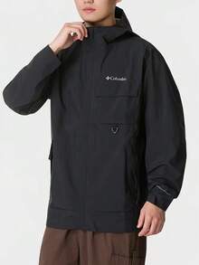 Columbia Jaket Olahraga Pria untuk Lari, Latihan, Hiking, Mendaki, Ringan, dan Tahan Angin, Jaket Kasual - Hitam - View 4
