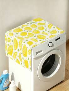 1pc Fruit Pattern Home Washing Machine Dust Cover, Drum Washing Machine Dust Cover, Sunproof Dust Cover, Home Decorative Horizontal Dust Cover - Multicolor - View 2