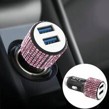 閃亮水鑽汽車充電器，鑽石 3 合 1 可伸縮充電線，USB 快充線，可愛女性風格，適用於 iPhone、行車記錄器、GPS，節日/生日禮物首選 - 優雅芭蕾數據線 - 查看 28